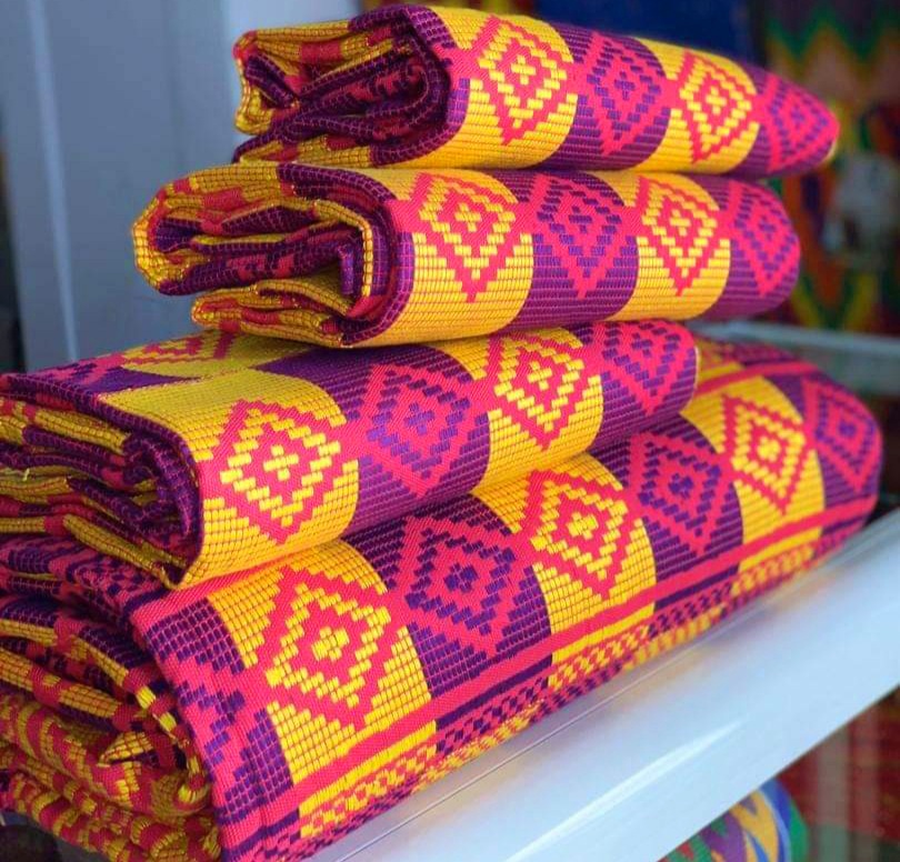 Authentic Kente 6 Yards Genuine Ghana Handwoven Kente Fabric 